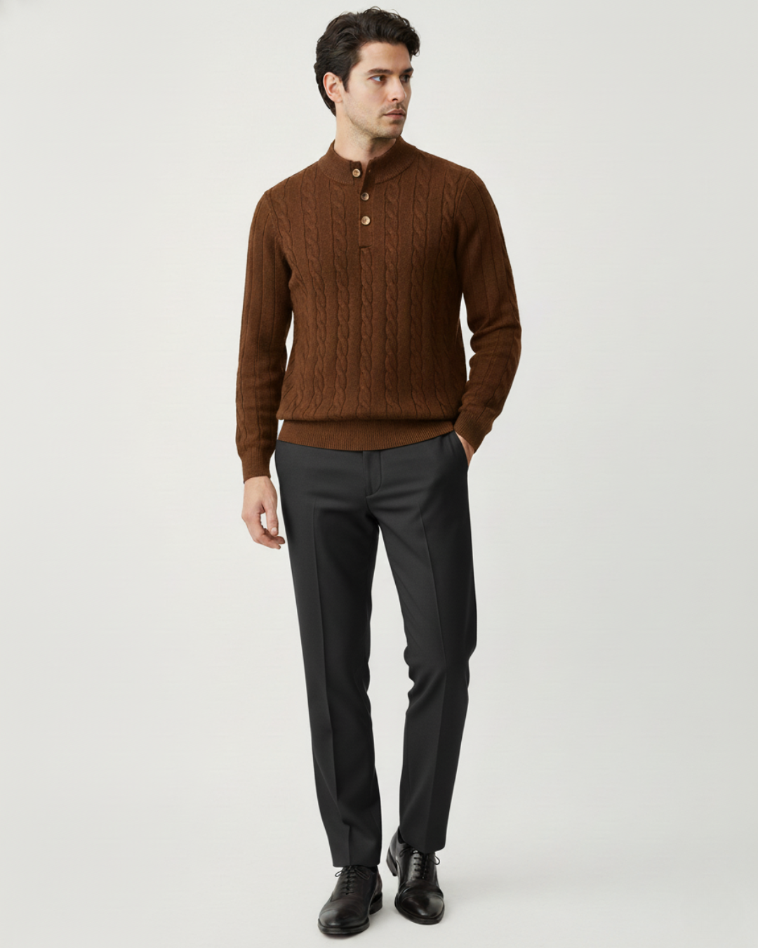 סריג צמר כפתורים דולומיטי