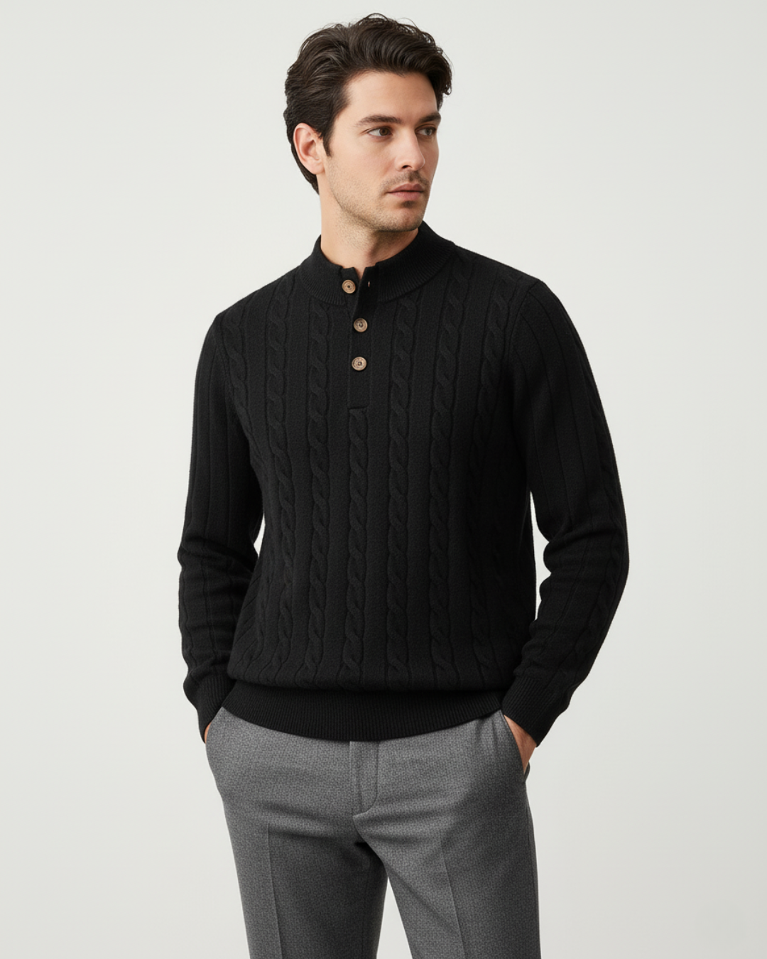 סריג צמר כפתורים דולומיטי