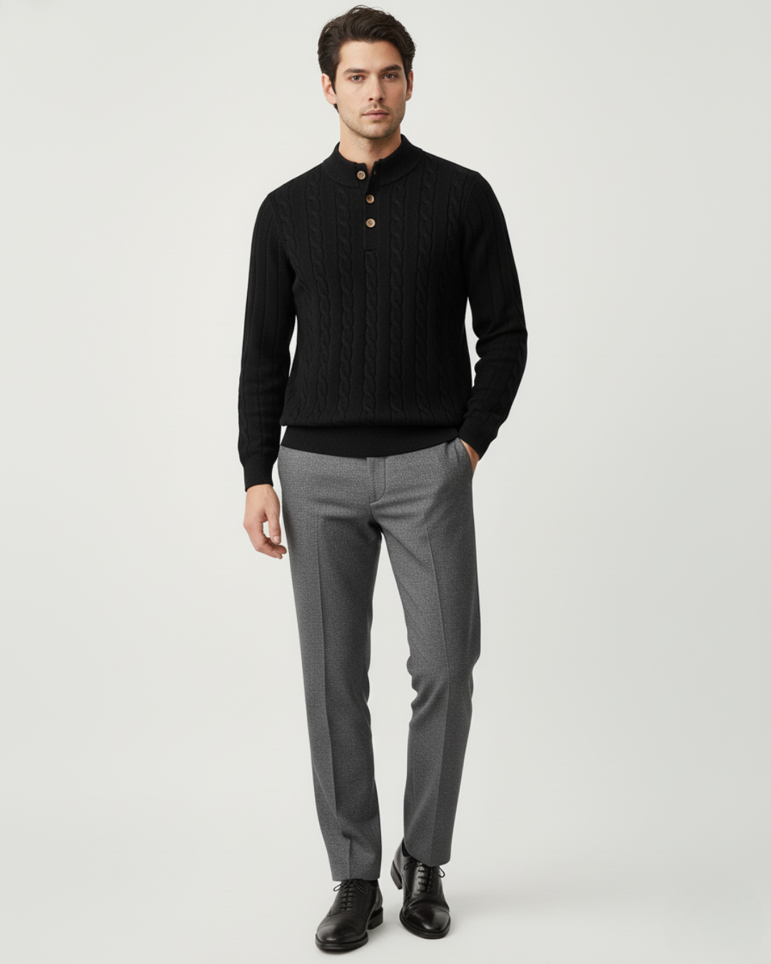 סריג צמר כפתורים דולומיטי