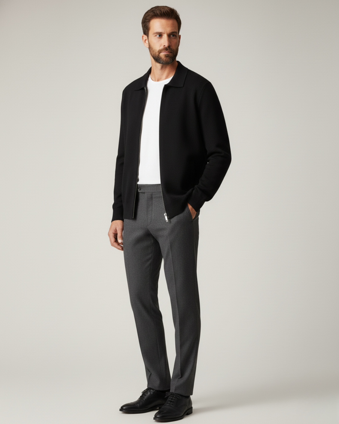 קרדיגן צמר מרינו מודנה