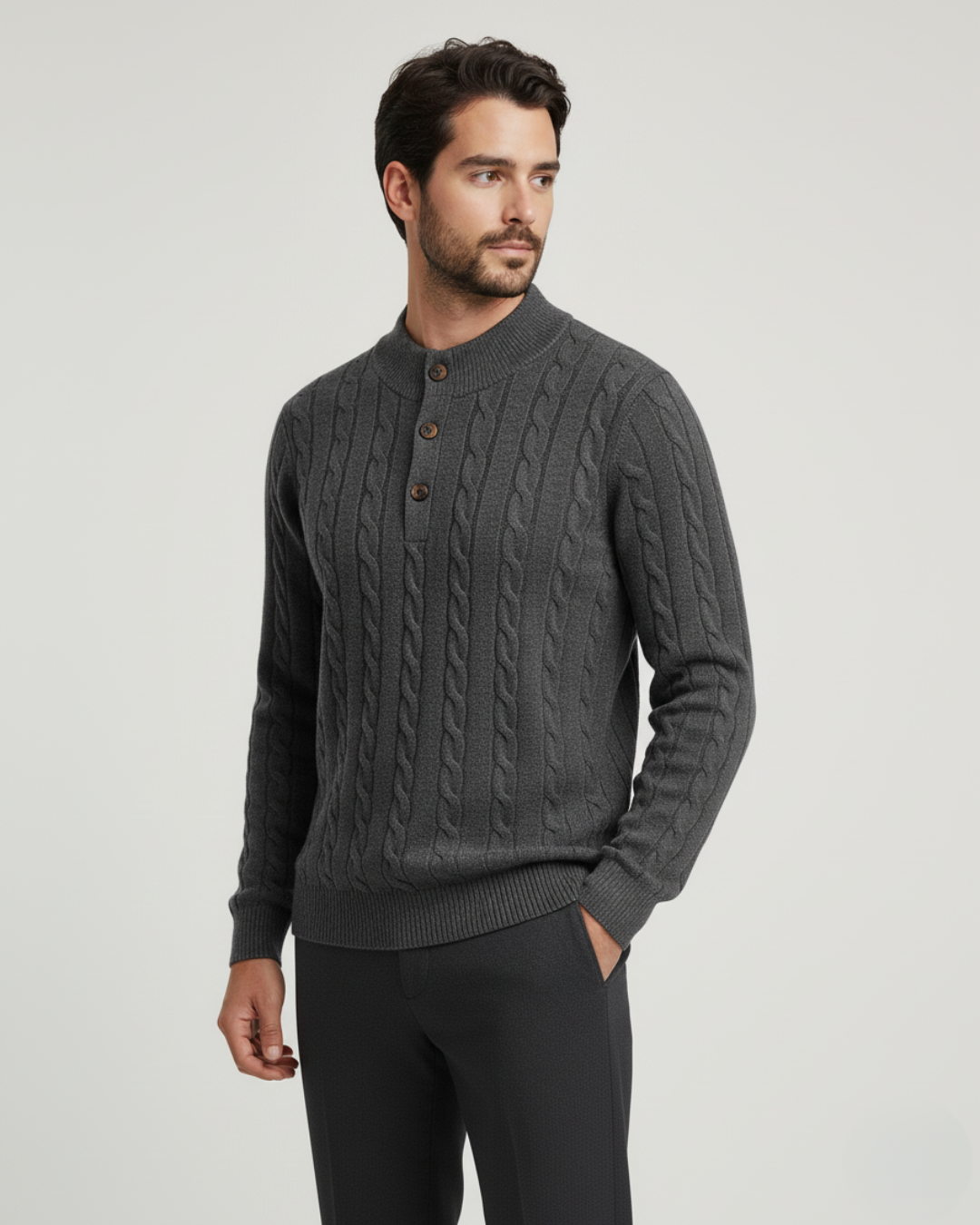 סריג צמר כפתורים דולומיטי