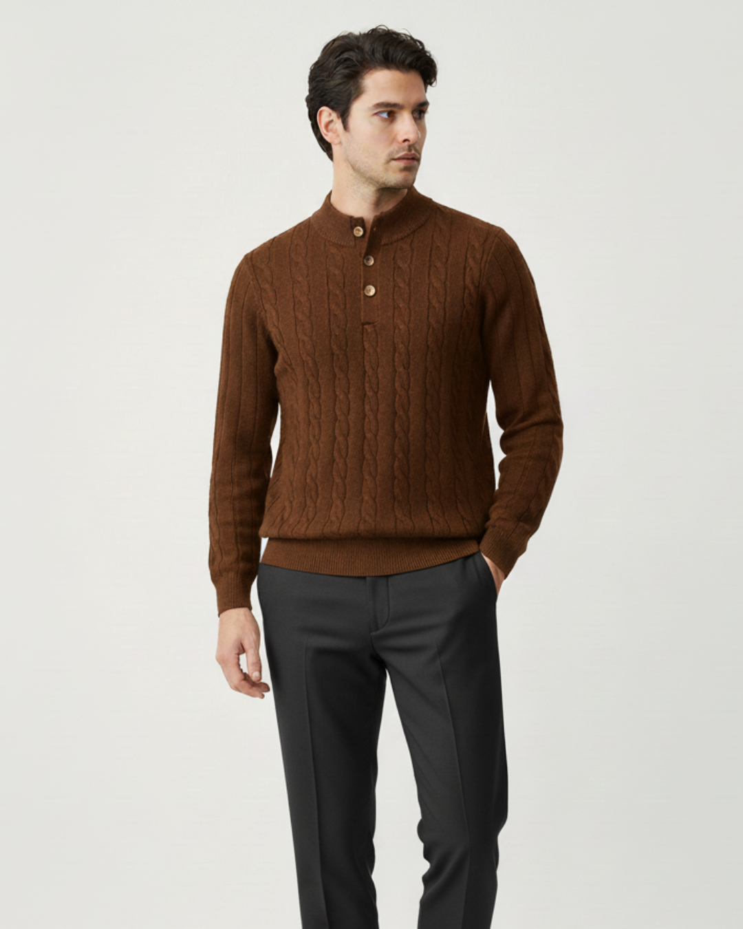 סריג צמר כפתורים דולומיטי