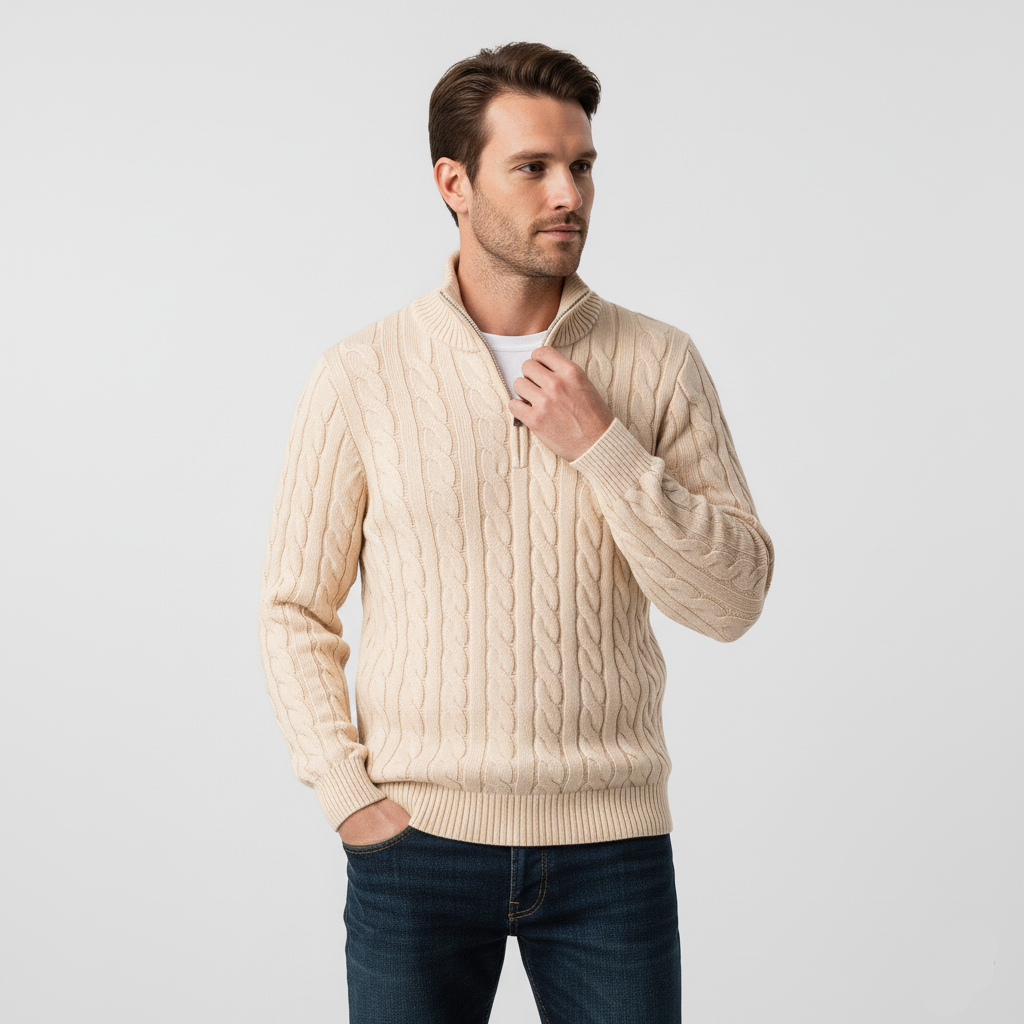 סריג חצי רוכסן פורטופינו